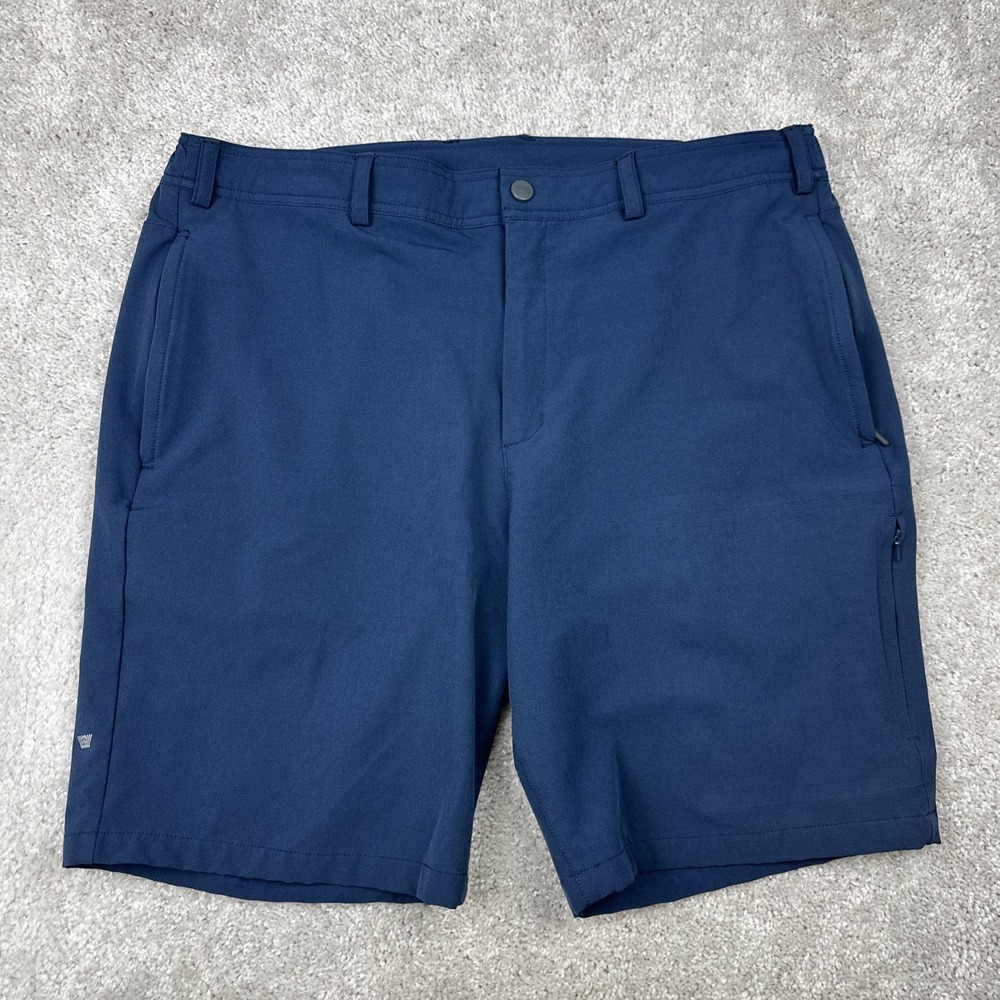 Mack Weldon Men's XL Radius Shorts in Asphalt Poly Blend Stretch 9" Inseam